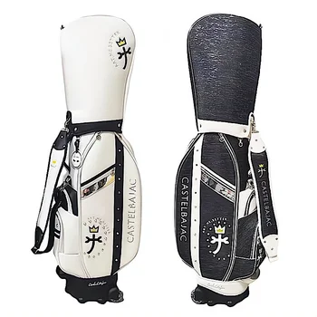 Профессиональные сумки-подставки для гольфа Стандартная водонепроницаемая спортивная упаковка для путешествий из искусственной кожи Большой емкости для тренировок с пятью сетками