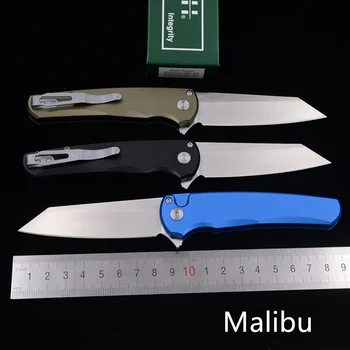 Профессиональный Malibu Reverse Tanto Шарикоподшипник Flipper Mark 20CV Алюминиевая Ручка Кемпинг Охота Выживание EDC Карманный Инструмент Складной Нож
