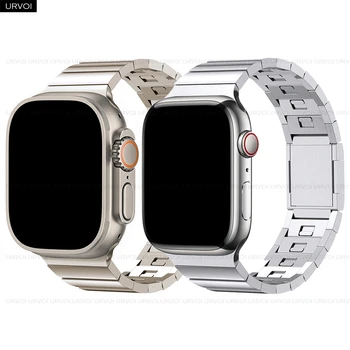Ремешок URVOI для Apple Watch Ultra Series 8 7 6 SE54321 Link браслет ремешок для iWatch из нержавеющей стали с магнитной пряжкой 49 45 мм