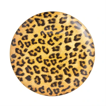 Ресторанные принадлежности тарелки для еды с леопардовым рисунком, керамические круглые 10-дюймовые 8-дюймовые тарелки, желтые керамические обеденные тарелки
