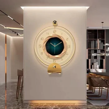 Роскошные настенные часы в минималистичном стиле, современный металлический скандинавский дизайнер, необычные настенные часы, стильный креативный элемент декора для гостиной