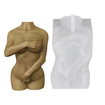 Силиконовая форма для человеческого тела, форма для украшения жевательной резинки для кексов, форма для изготовления статуэток из глины, формы из смолы, боди-арт, Силиконовое искусство