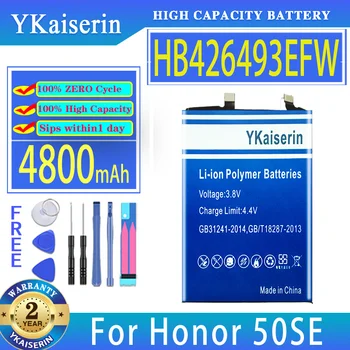 Сменный аккумулятор YKaiserin 4800 мАч HB426493EFW для Honor50 SE Для аккумуляторов мобильных телефонов Honor 50SE