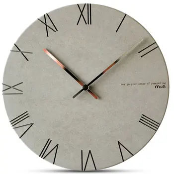Современные простые часы Креативные настенные часы в европейском стиле, римские цифровые Круглые часы, Тихая гостиная