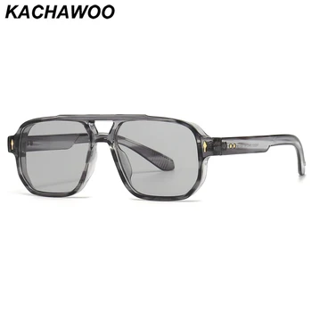 Солнцезащитные очки в квадратной оправе Kachawoo для мужчин, серые, коричневые, черные солнцезащитные очки в стиле ретро, женские летние популярные оттенки, европейский стиль, прямая поставка