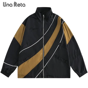 Спортивный костюм Una Reta, куртка, мужская новая мужская одежда, уличная одежда, мужское свободное пальто, женское качественное пальто в стиле хип-хоп, пара из сплайсинга, пальто