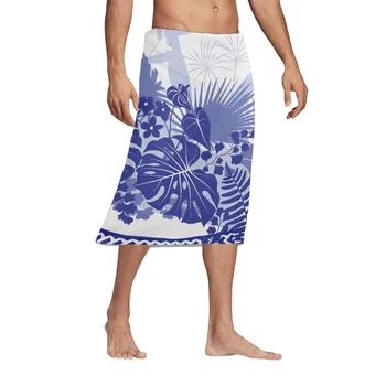 Татуировка с тотемом полинезийского племени Тонга, принты Тонга, Мужские уличные удобные юбки до колена, Летние повседневные юбки для вечеринок с песком