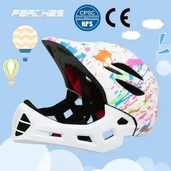 Удобный 13-цветной полнолицевой шлем с защитой от ударов, 16 отверстий для ветра, велосипедные шлемы для детей, детские спортивные шлемы в форме