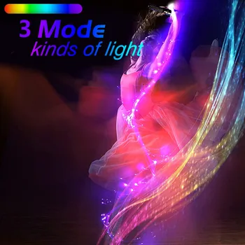 Украшение для вечеринки Disco Dance LightWhip Party Светодиодные волоконно-оптические танцевальные хлысты многоцветная светящаяся игрушка Sparkle Flow с поворотом на 360 °