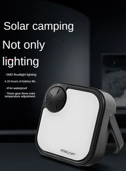 Уличный многофункциональный фонарь для кемпинга, аварийных работ и технического обслуживания, удобная зарядка от солнечной энергии через USB, мощный светодиод