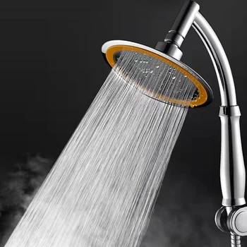 Универсальный душ высокого давления с верхним распылением, легко моющаяся насадка для душа двойного назначения, регулируемая на 360 градусов, вращающаяся