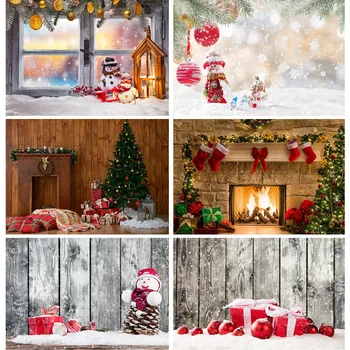 Фон для фотосъемки на рождественскую тему, камин, Рождественская елка, детские портретные фоны для реквизита фотостудии 221212 SD-02